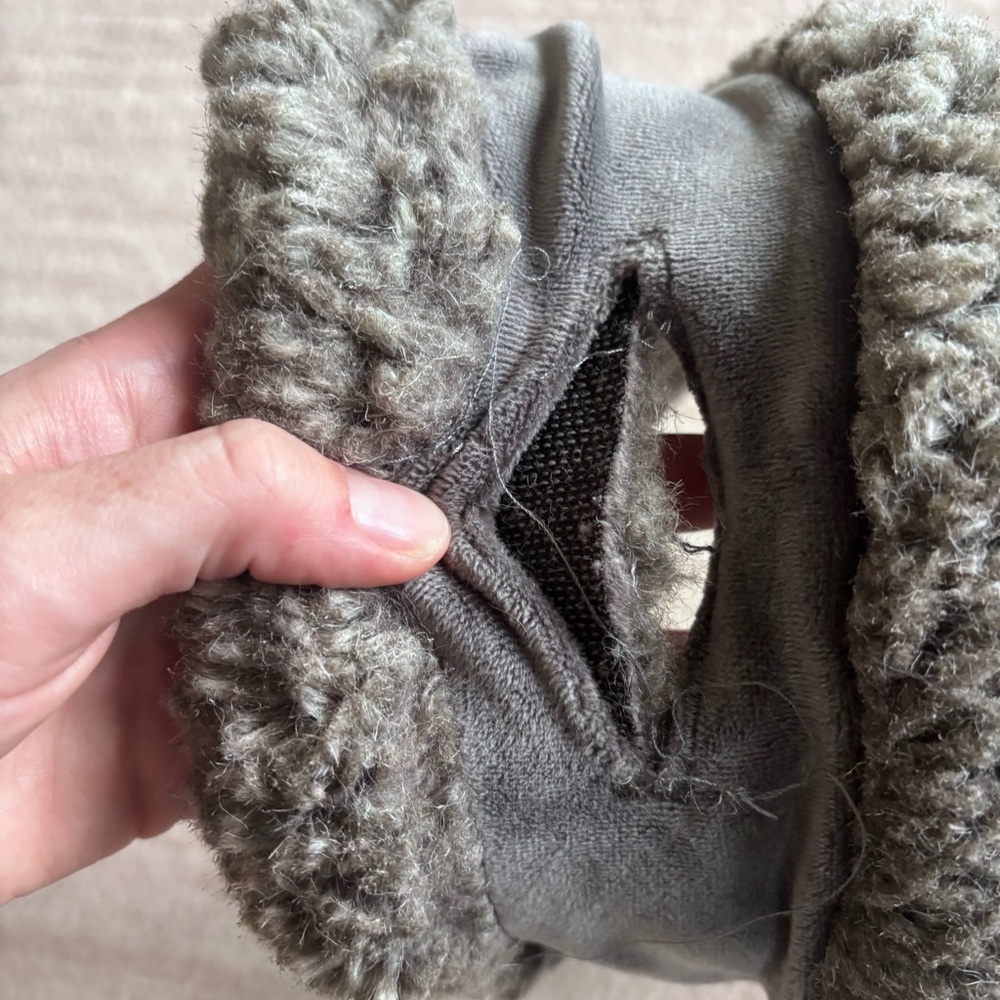 Restoration Hardware Plush Gray Faux Fur Accessory - Picture 7 of 12
